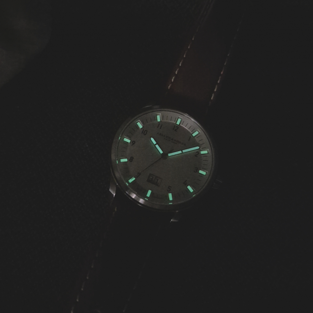 ABELER & SÖHNE AS3135 Herren Armbanduhr Saphirglas Ronda-Werk, Großdatum