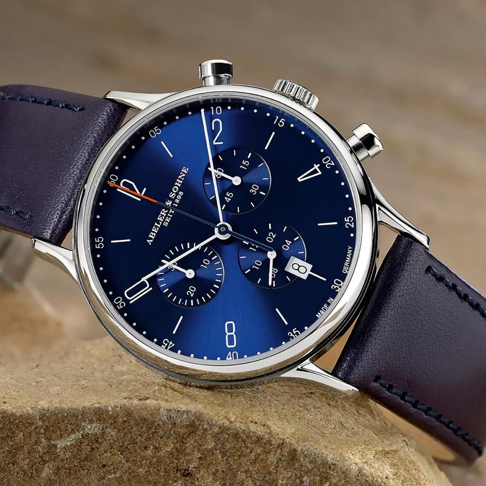 ABELER & SÖHNE Chrono AS3263 Herren Armbanduhr Saphirglas Ronda Werk