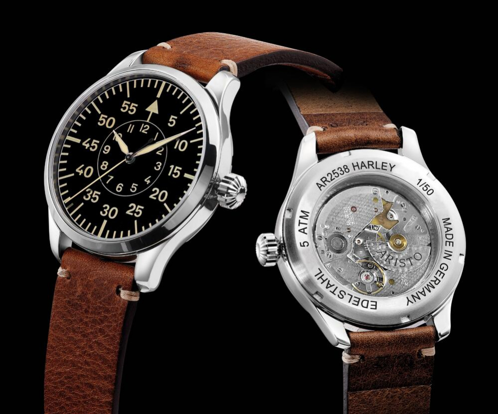 ARISTO Herren Armbanduhr 4H209 Pilotenuhr - AR2538 Harley, limitiert auf 50 Stück