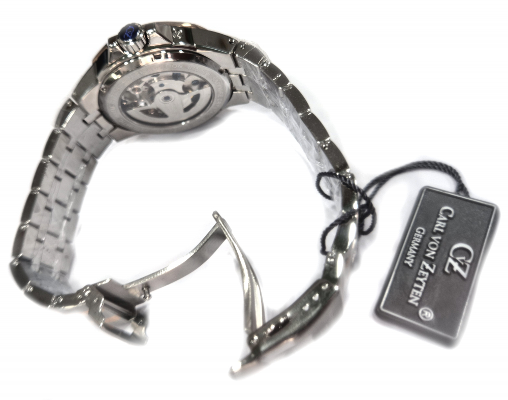 Carl von Zeyten CVZ0093BLMS Automatik Kirchzarten Armbanduhr Saphirglas, Mondphase