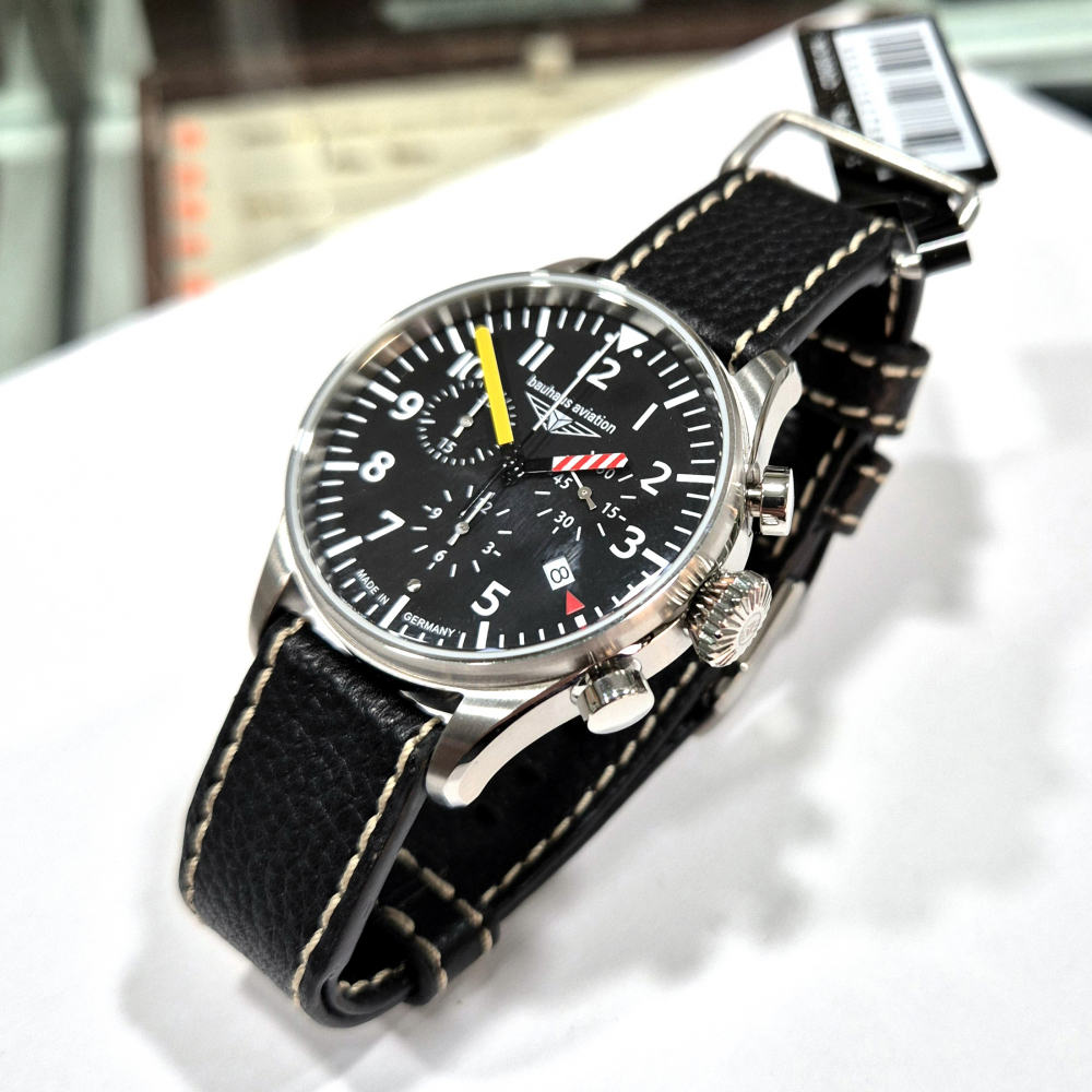 Bauhaus Aviation Herrenuhr 2788-5 Chronograph mit Datum und Lederband