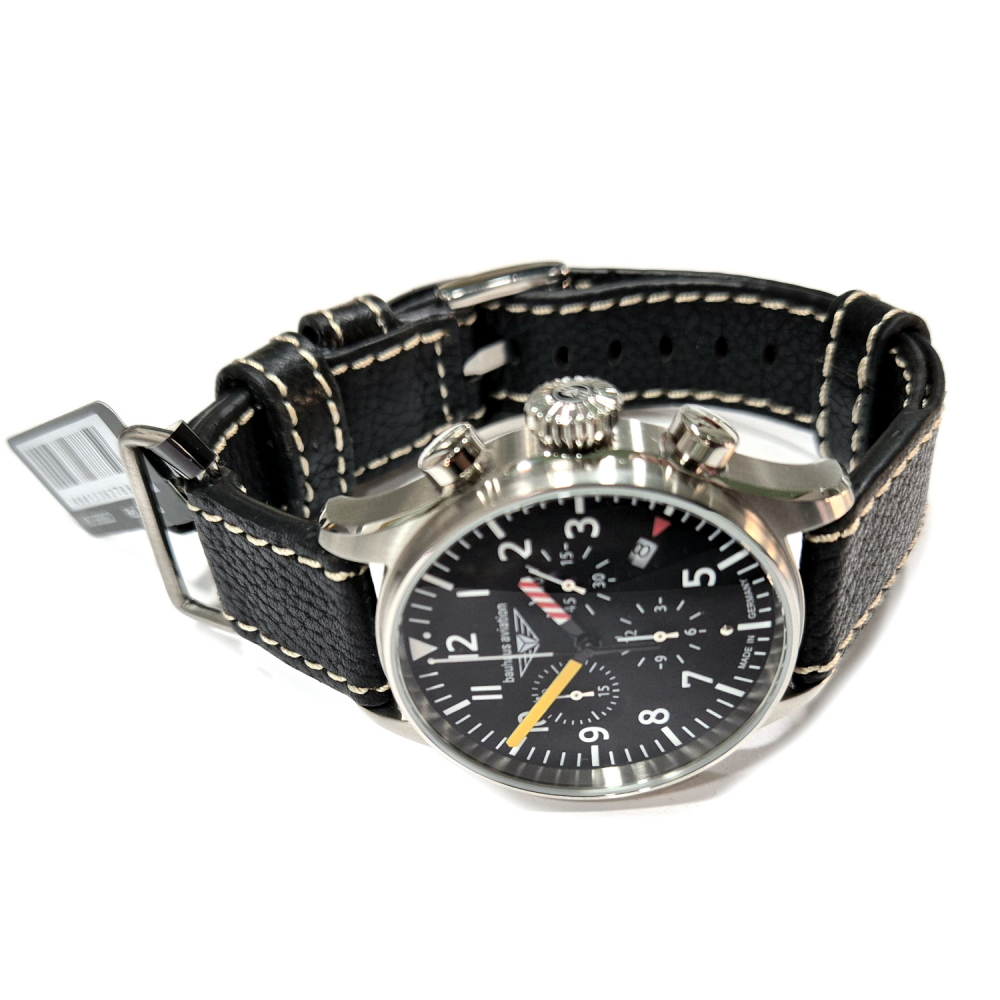 Bauhaus Aviation Herrenuhr 2788-5 Chronograph mit Datum und Lederband