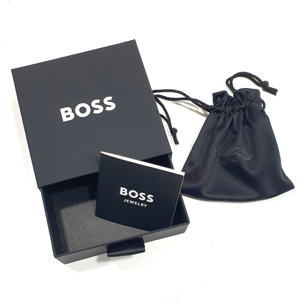 BOSS Herren Armband Edelstahl 1580711 Gliederband Goldfarben 21cm
