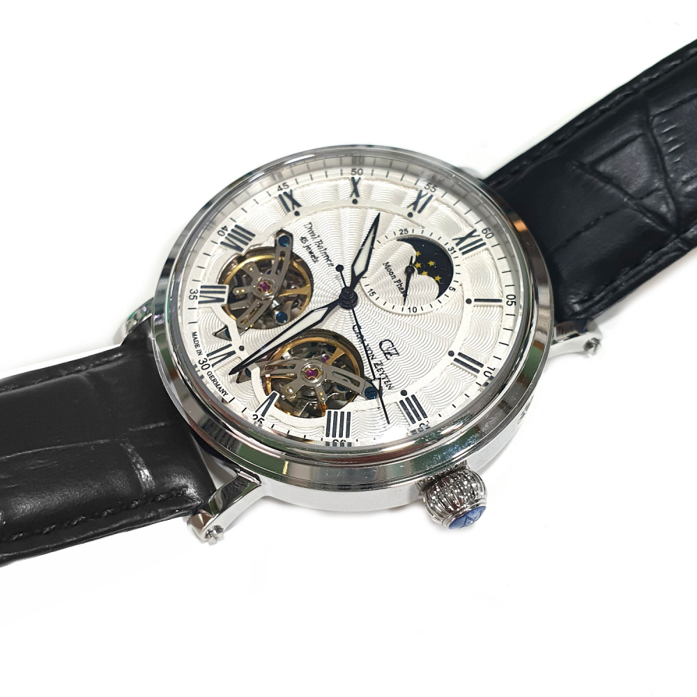 Carl von Zeyten Armbanduhr Automatik Murg CVZ0054SLSR Saphirglas Mondphase