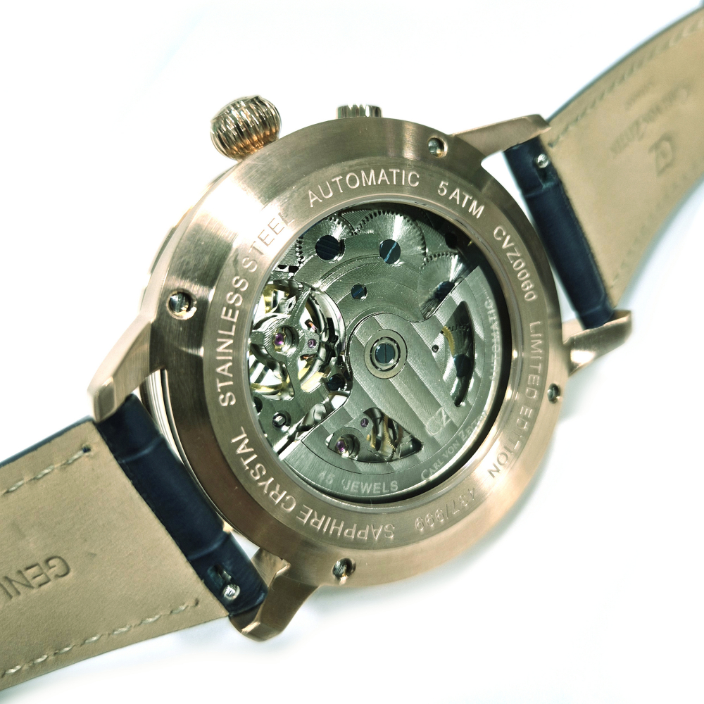 Carl von Zeyten Armbanduhr Automatik Durbach CVZ0060GBLS Saphirglas, Mondphase