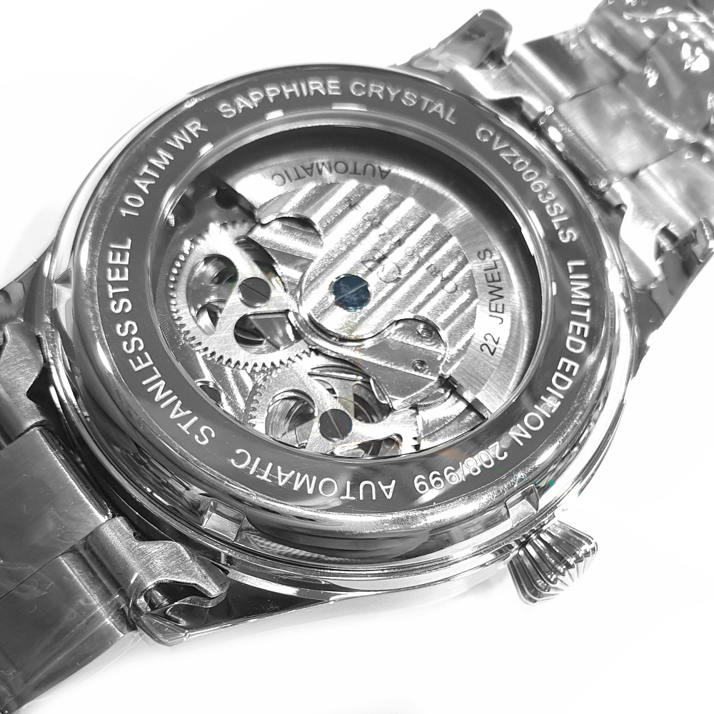 Carl von Zeyten Armbanduhr Automatik CVZ0063SLMS Freiburg Dual-Time, Tag-Nacht