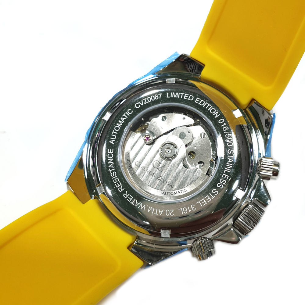 Carl von Zeyten CVZ0067YLS Belchen Herren Armbanduhr Automatik Gelb Saphirglas Vollkalender