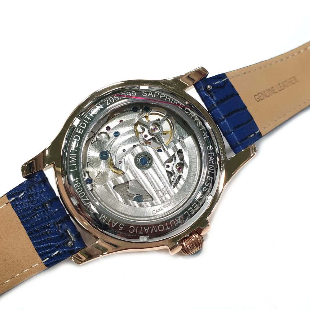 Carl von Zeyten Armbanduhr Automatik Waldhaus CVZ0084RBLS Saphirglas