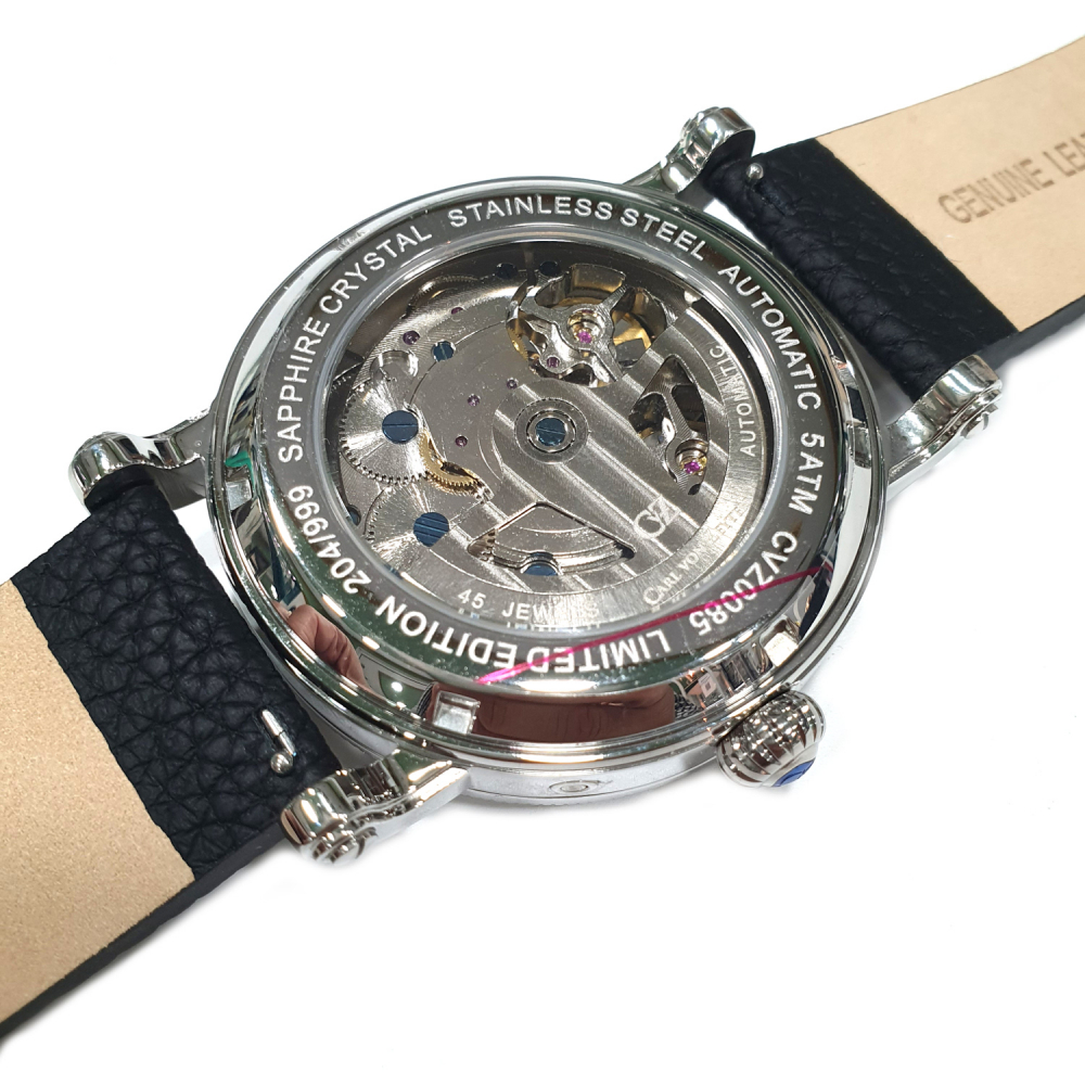 Carl von Zeyten Armbanduhr Automatik Schauinsland CVZ0085BKS Saphirglas Mondphase