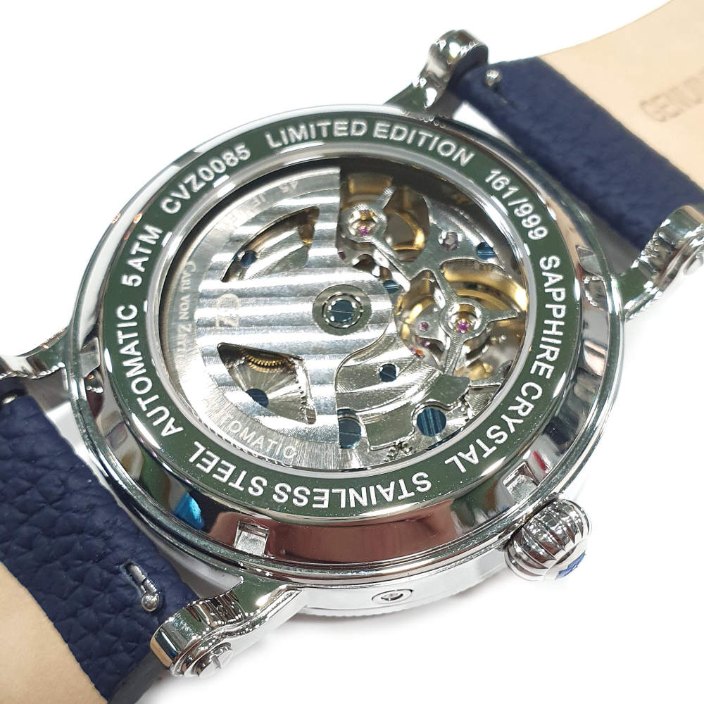 Carl von Zeyten Armbanduhr Automatik Schauinsland CVZ0085WHS Saphirglas Mondphase
