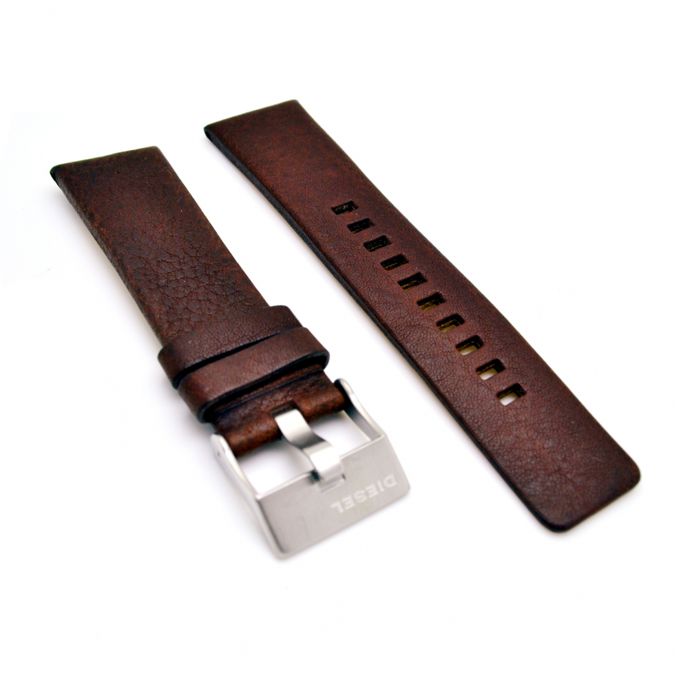 Tommy Hilfiger Ersatzband Leder braun Krokoprägung Stegbreite 22mm