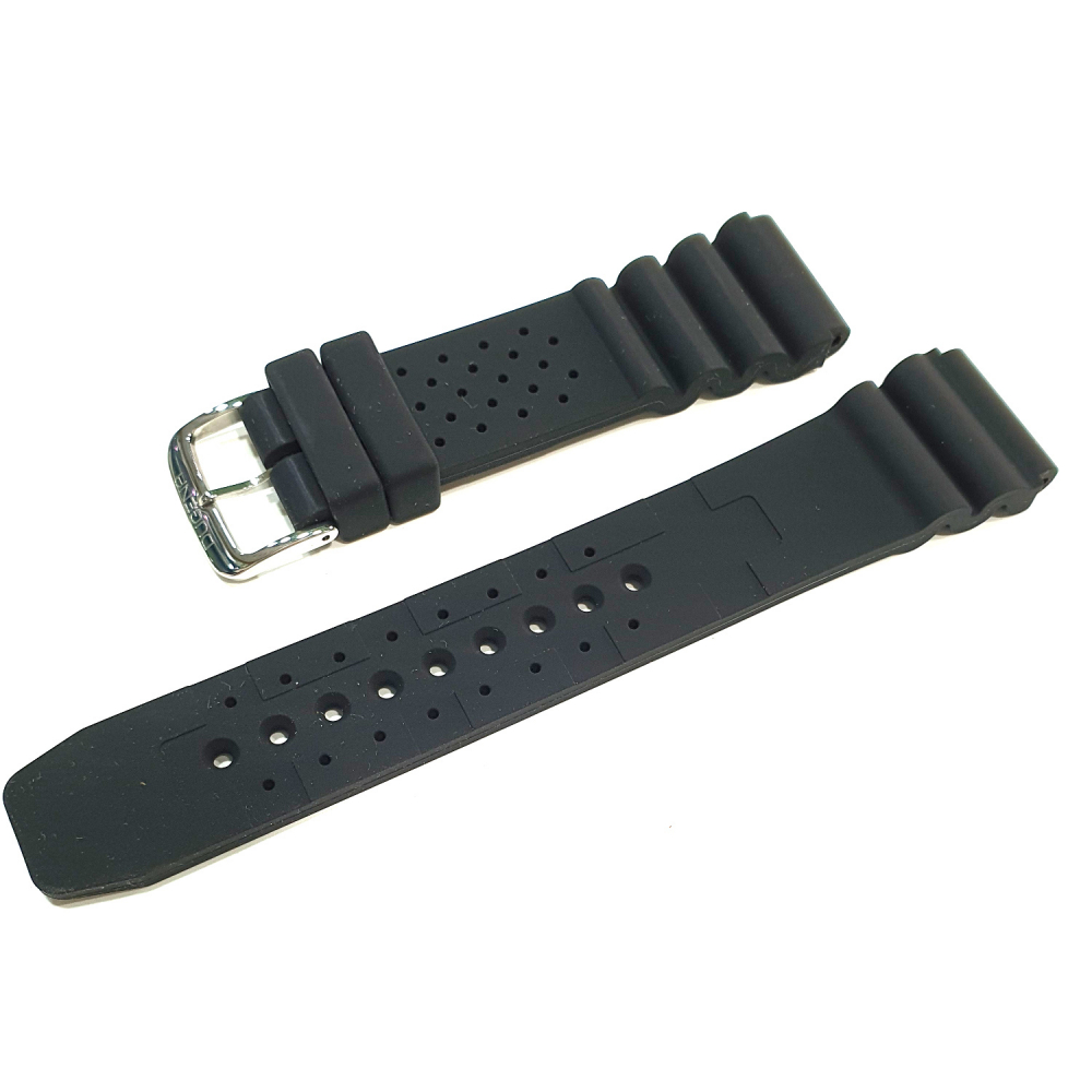 Dugena Ersatzband Uhrenband Taucher Kautschuk schwarz Stegbreite 22mm
