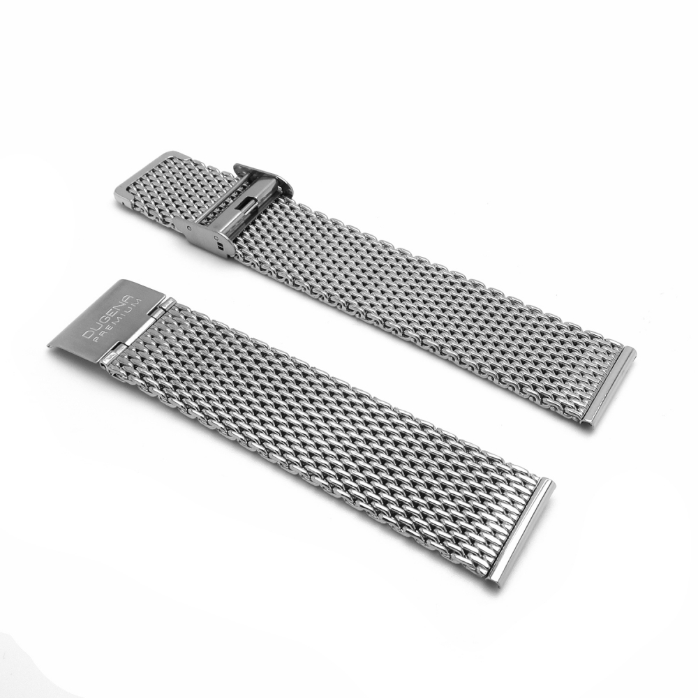DUGENA Ersatzband, Wechselband, Stegbreite 20mm Milanaise Edelstahl