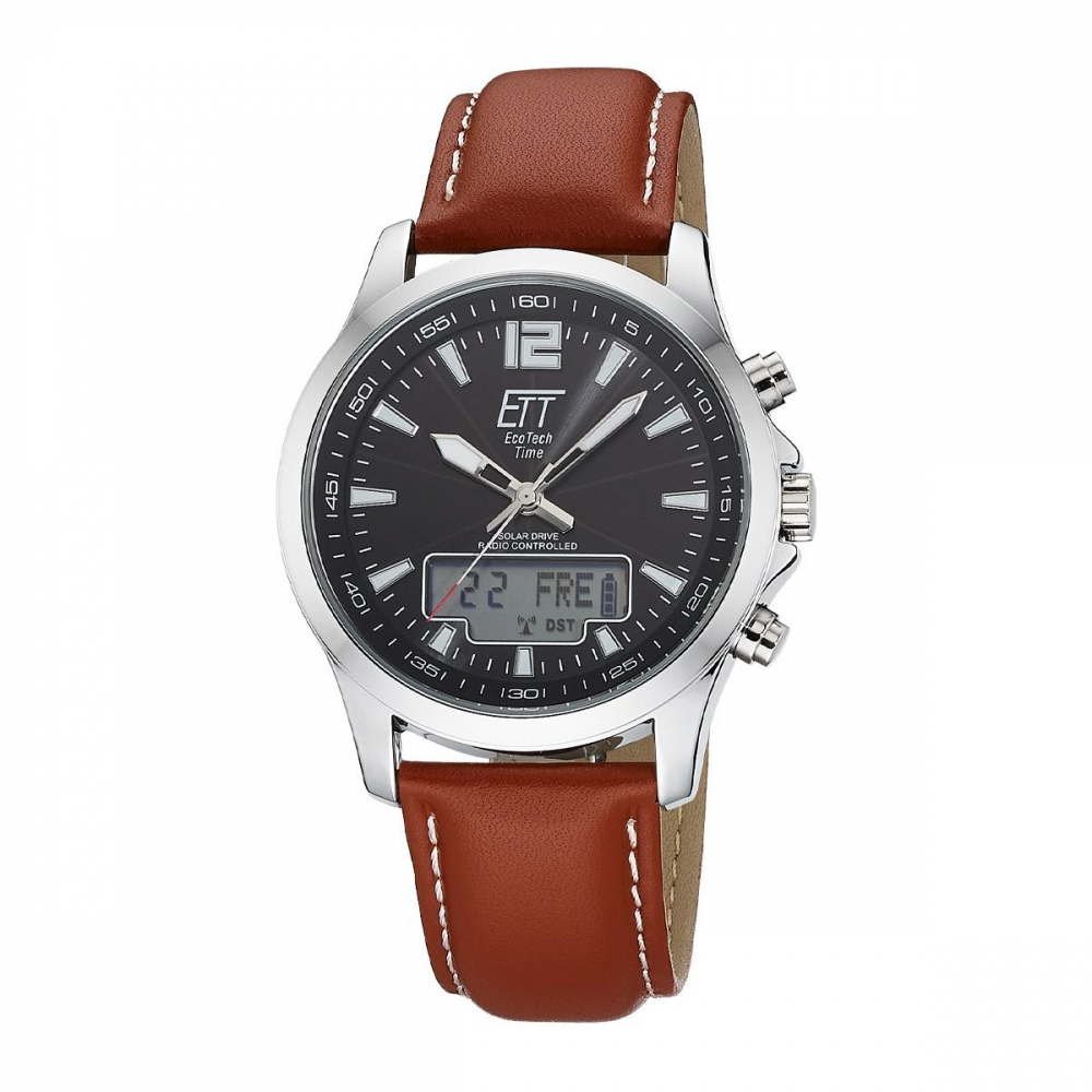ETT EcoTechTime Funk-Solar World Time Professional EGA-11713-21L Herrenuhr