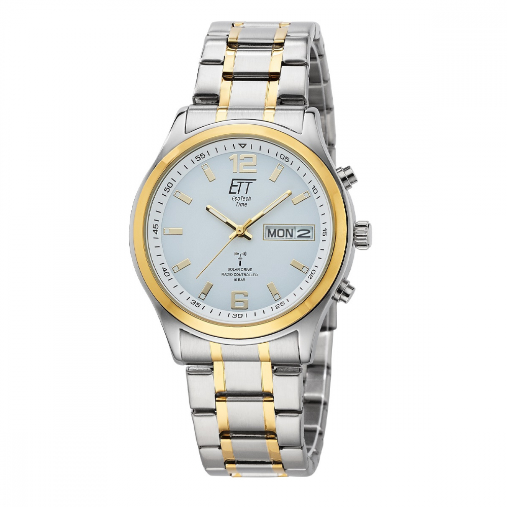 ETT Eco Tech Time Funk-Solar - Herren Gobi Edelstahl EGS-11253-12M bicolor