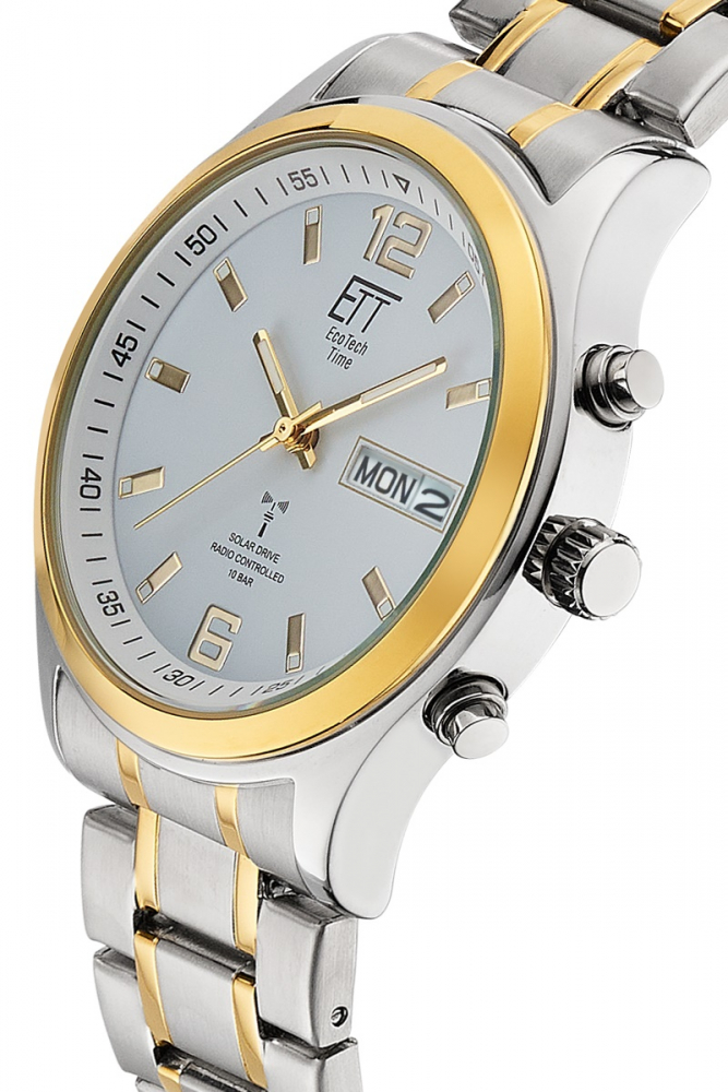 ETT Eco Tech Time Funk-Solar - Herren Gobi Edelstahl EGS-11253-12M bicolor
