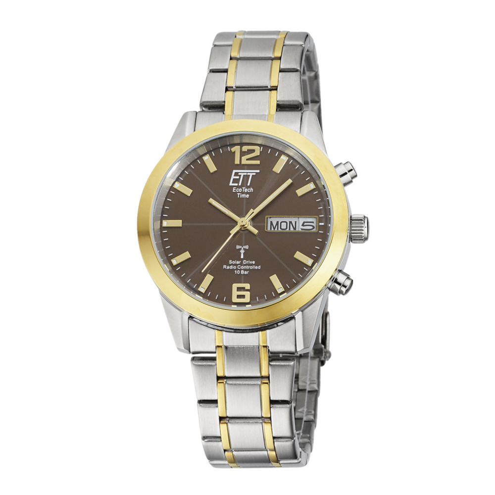 ETT Eco Tech Time Funk-Solar - Herren Gobi Edelstahl EGS-11424-25M bicolor