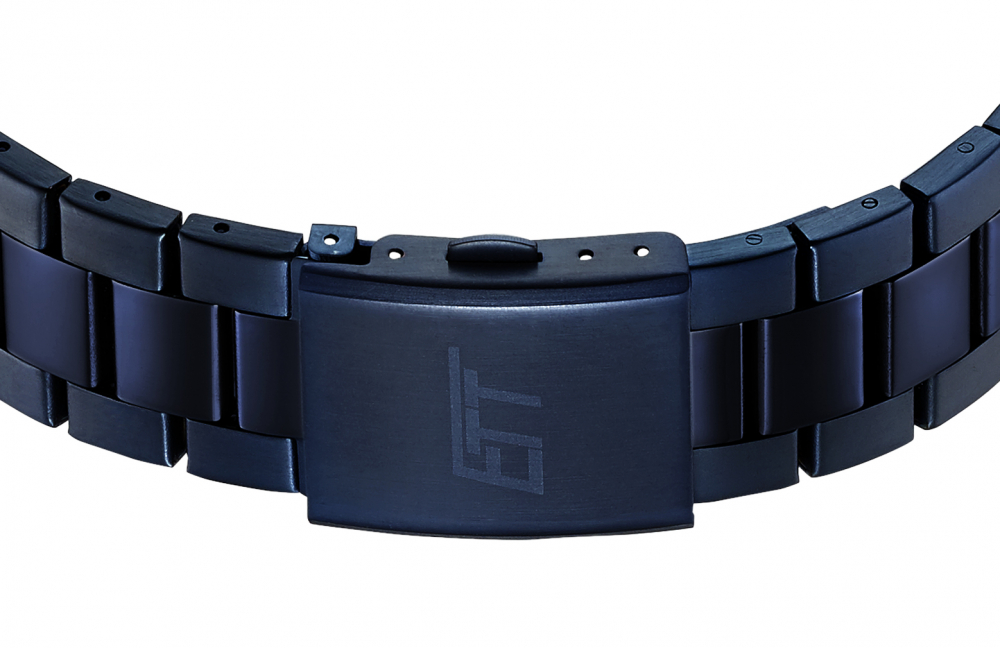 ETT EcoTechTime Funk-Solar World Time Hunter II EGS-11445-32M Herrenuhr Blau