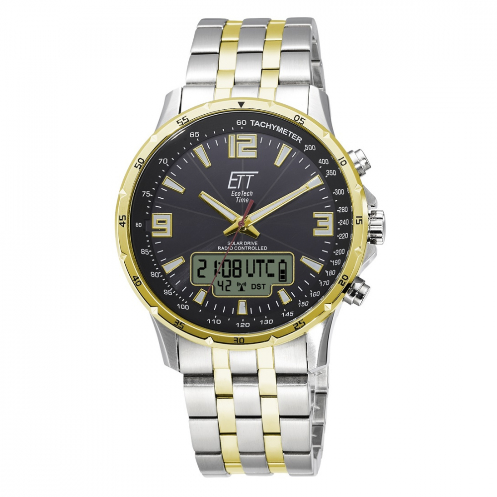 ETT EcoTechTime Funk-Solar World Time Professional Arctica EGS-11553-21M Herrenuhr