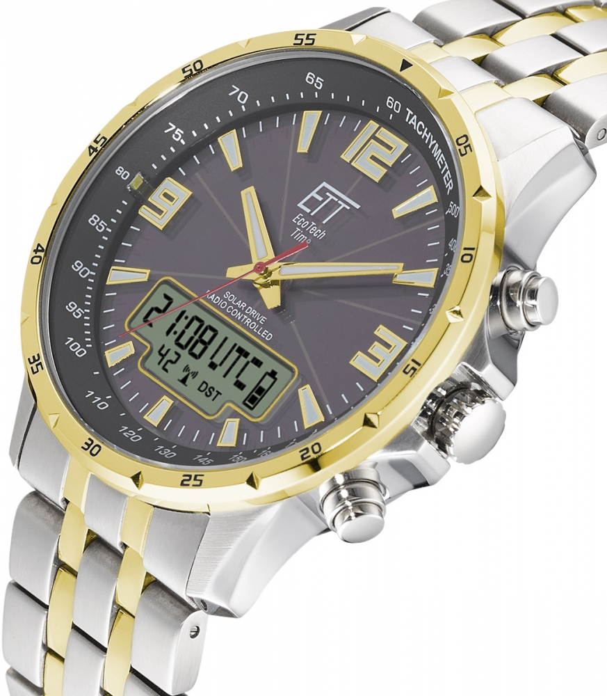ETT EcoTechTime Funk-Solar World Time Professional Arctica EGS-11553-21M Herrenuhr