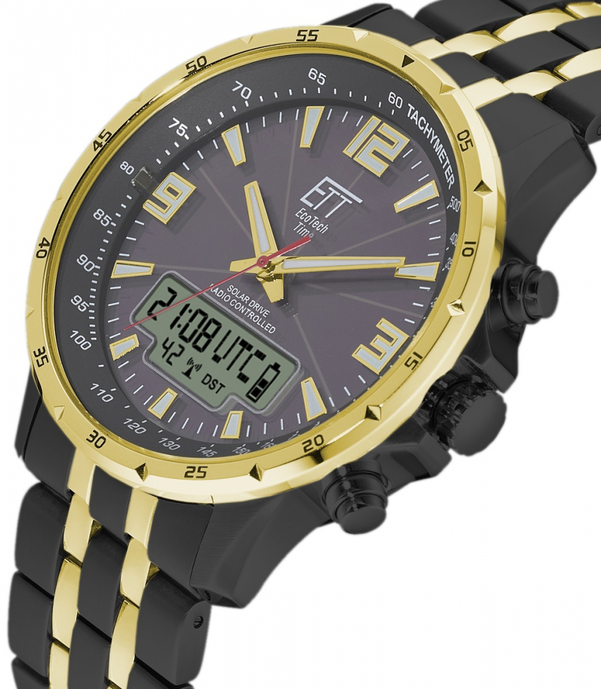 ETT EcoTechTime Funk-Solar World Time Professional Arctica EGS-11567-21M Herrenuhr