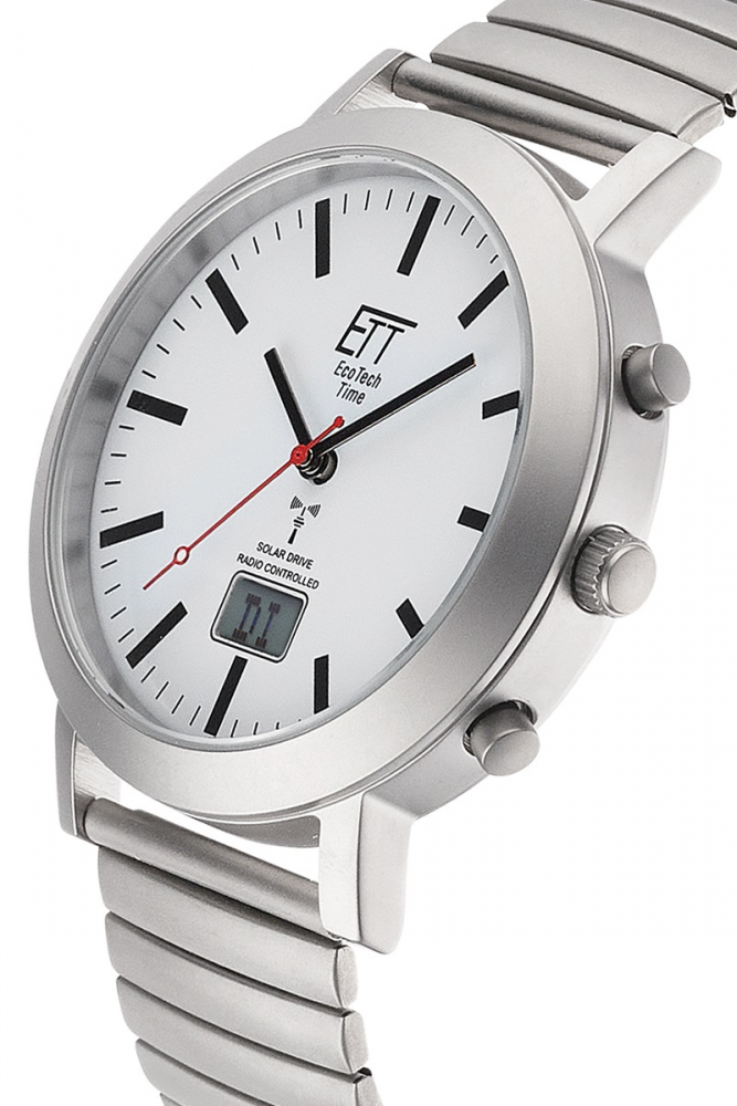 ETT Eco Tech Time Funk-Solar Drive EGS-11580-11M Herren Armbanduhr Zugband