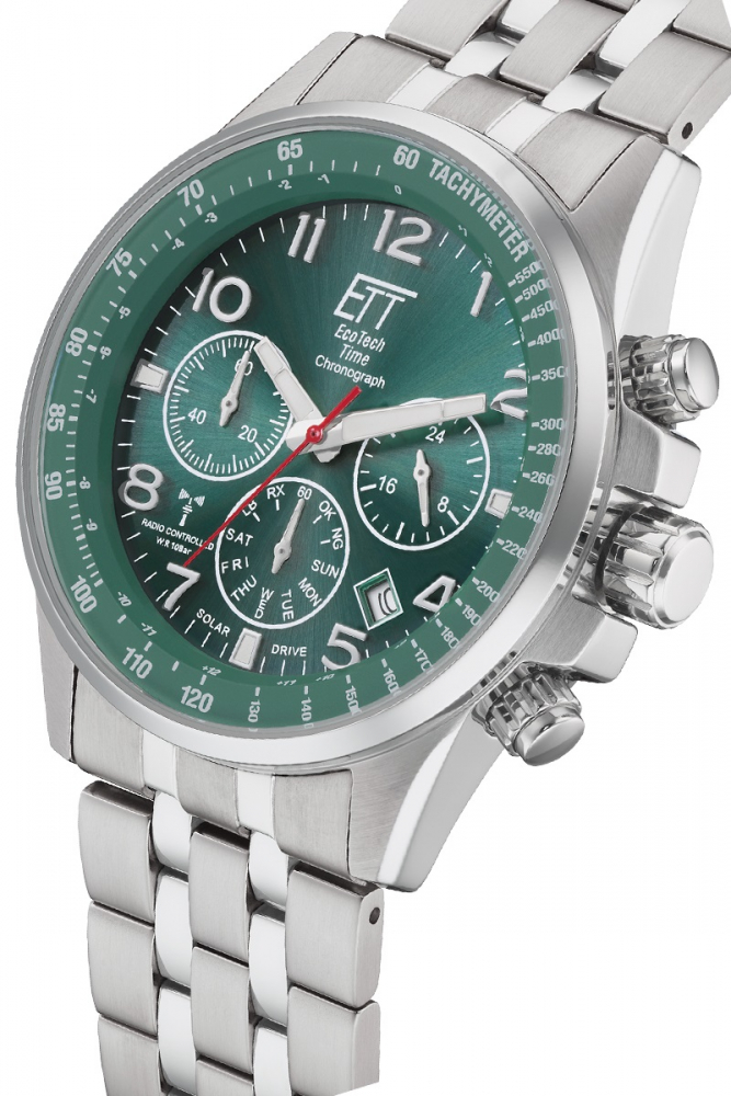 ETT EcoTechTime Funk-Solar Herrenuhr Chronograph Professional EGS-11611-82MS