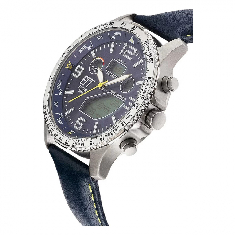B-Ware ETT EcoTechTime Funk-Solar World Time Professional EGT-11574-31L Titan