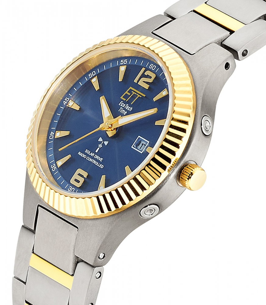 ETT Eco Tech Time Funk-Solar - Damenuhr ELT-11671-32M Everest Titan bicolor