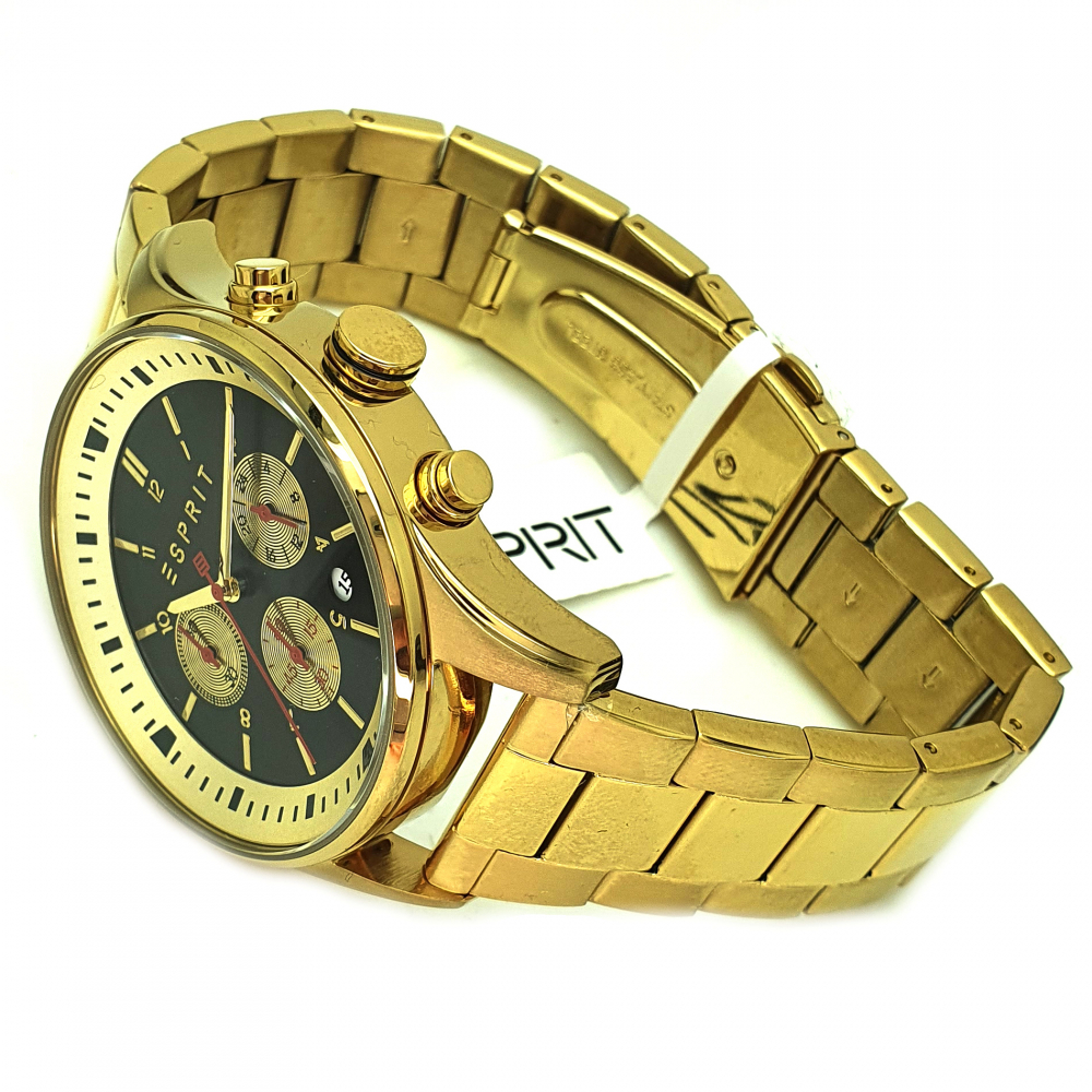 ESPRIT Herren Armbanduhr ES1G209M0095 Chrono Goldfarben