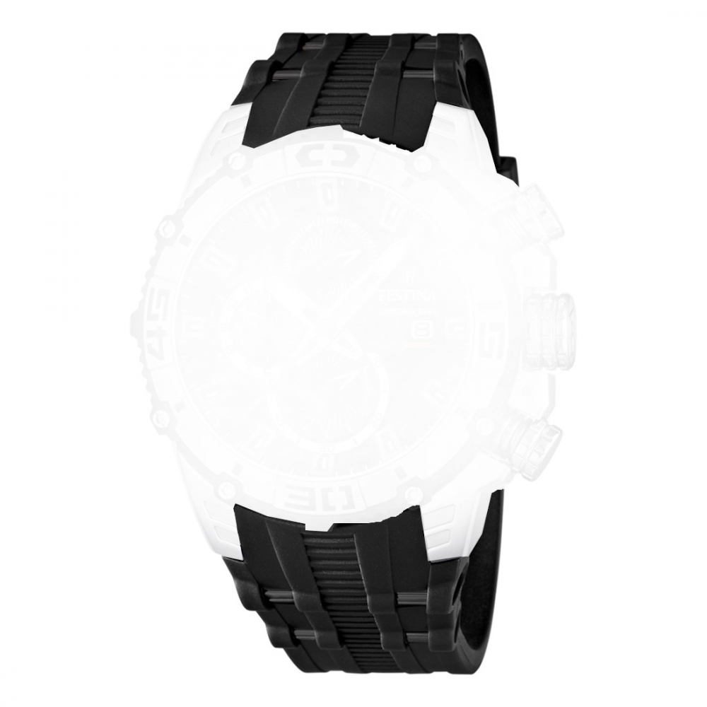 Festina Ersatzband Kautschuk schwarz F16600, F16601, F16602, F16599 Chrono Bike 2012