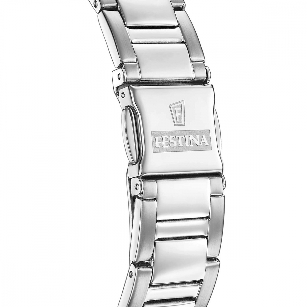 FESTINA Damen Uhr Chrono F20606-2 Edelstahl Perlmuttzifferblatt Rainbow
