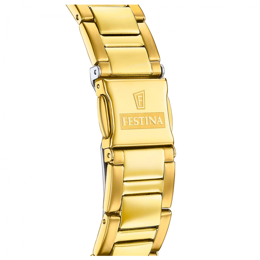 FESTINA Damen Uhr Chrono F20609-5 Edelstahl goldfarben Rainbow