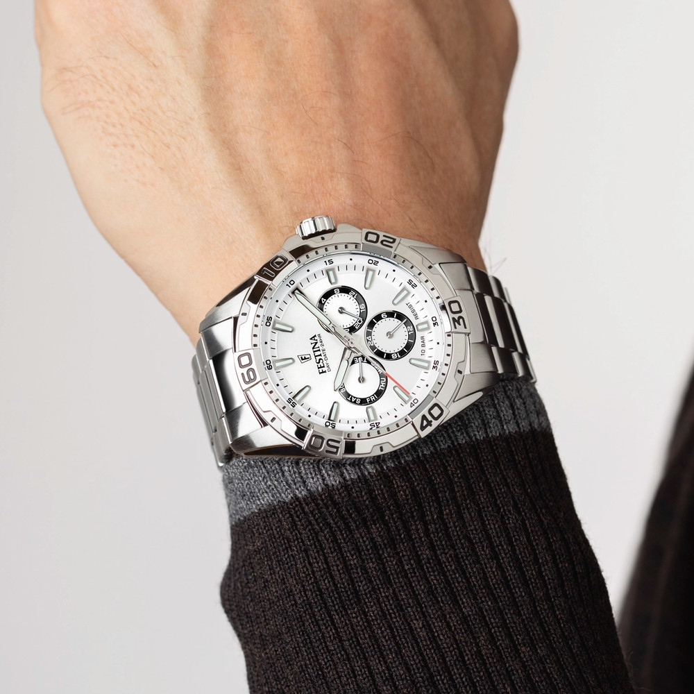 Festina F20623-1 Multifunktion Armbanduhr Herren Armbanduhr Edelstahl