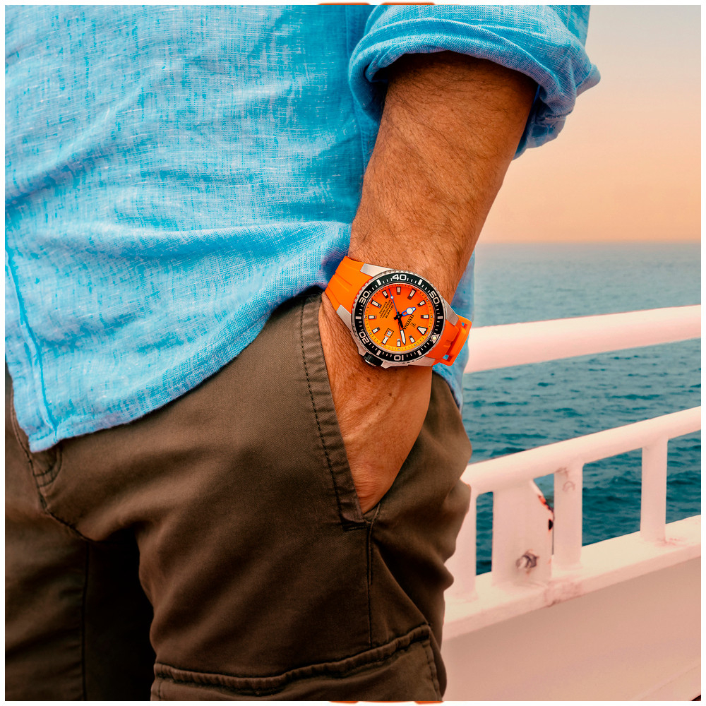 Festina Sport F20664-4 Diver Taucher Uhr 20ATM, Saphirglas, Orange