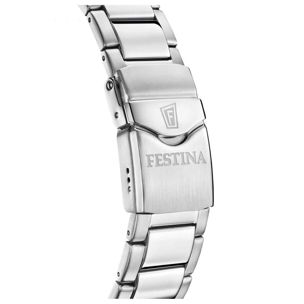 Festina Sport F20665-5 orange Diver Taucher Uhr 20ATM Day-Date, Saphirglas, Wechselband