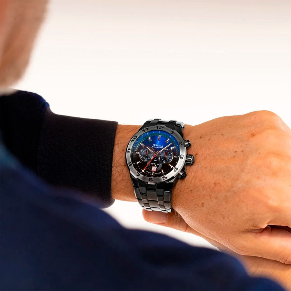 Festina F20673-1 Armbanduhr Chrono Bike 2024 Spezial Edition Blau-Schwarz