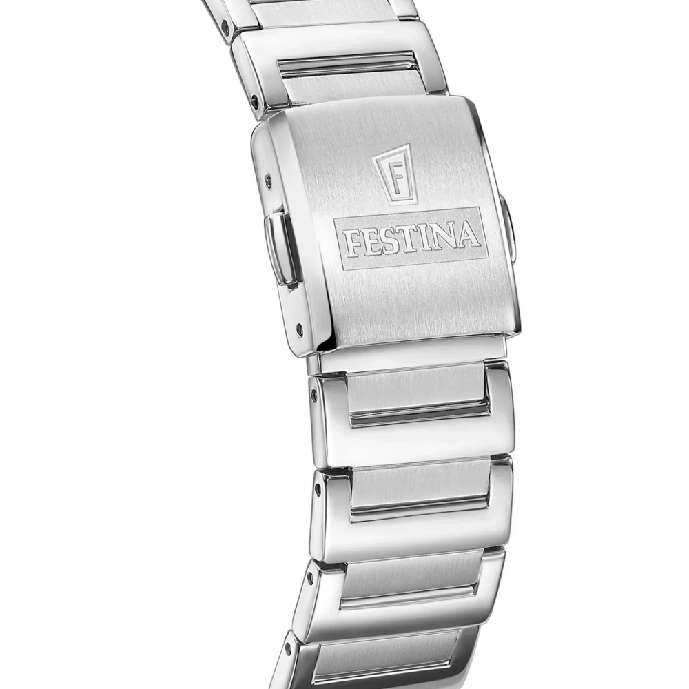 FESTINA Damenuhr F20679/1 Edelstahl, Datum, römisch, Rechteckig
