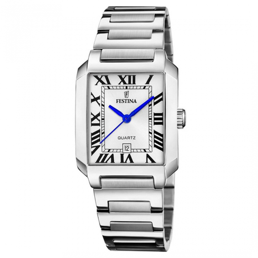 FESTINA Damenuhr F20679/1 Edelstahl, Datum, römisch, Rechteckig