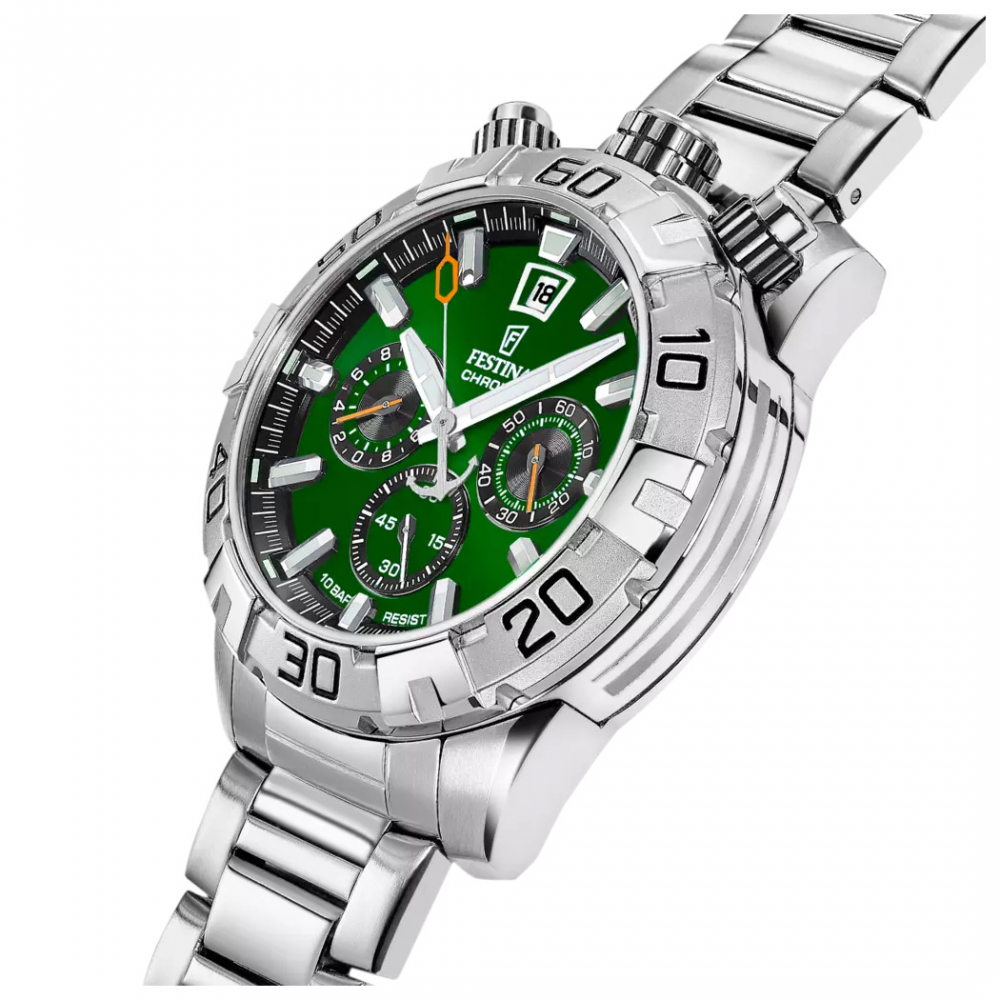 Festina THE ORIGINALS/DIVER Chronograph F20743-2 Edelstahl, grün