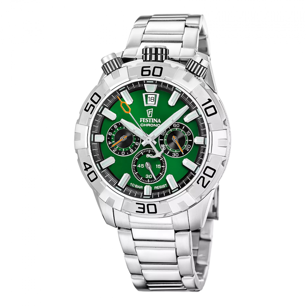 Festina THE ORIGINALS/DIVER Chronograph F20743-2 Edelstahl, grün