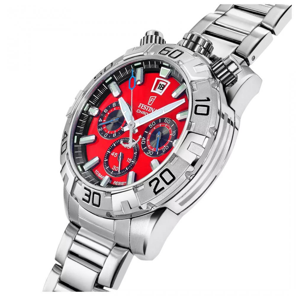 Festina THE ORIGINALS/DIVER Chronograph F20743-5 Edelstahl, rot