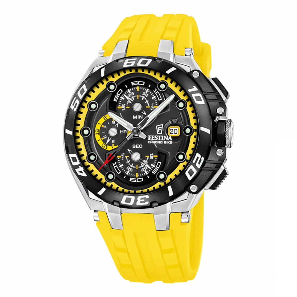 Festina Chronograph F20755-5 Gelb Chrono Bike 2026 Silikonband 20ATM