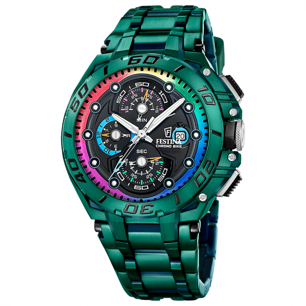 Festina F20760-1 Uhr Chrono Bike 2026 Spezial Edition Grün mit Ersatzband