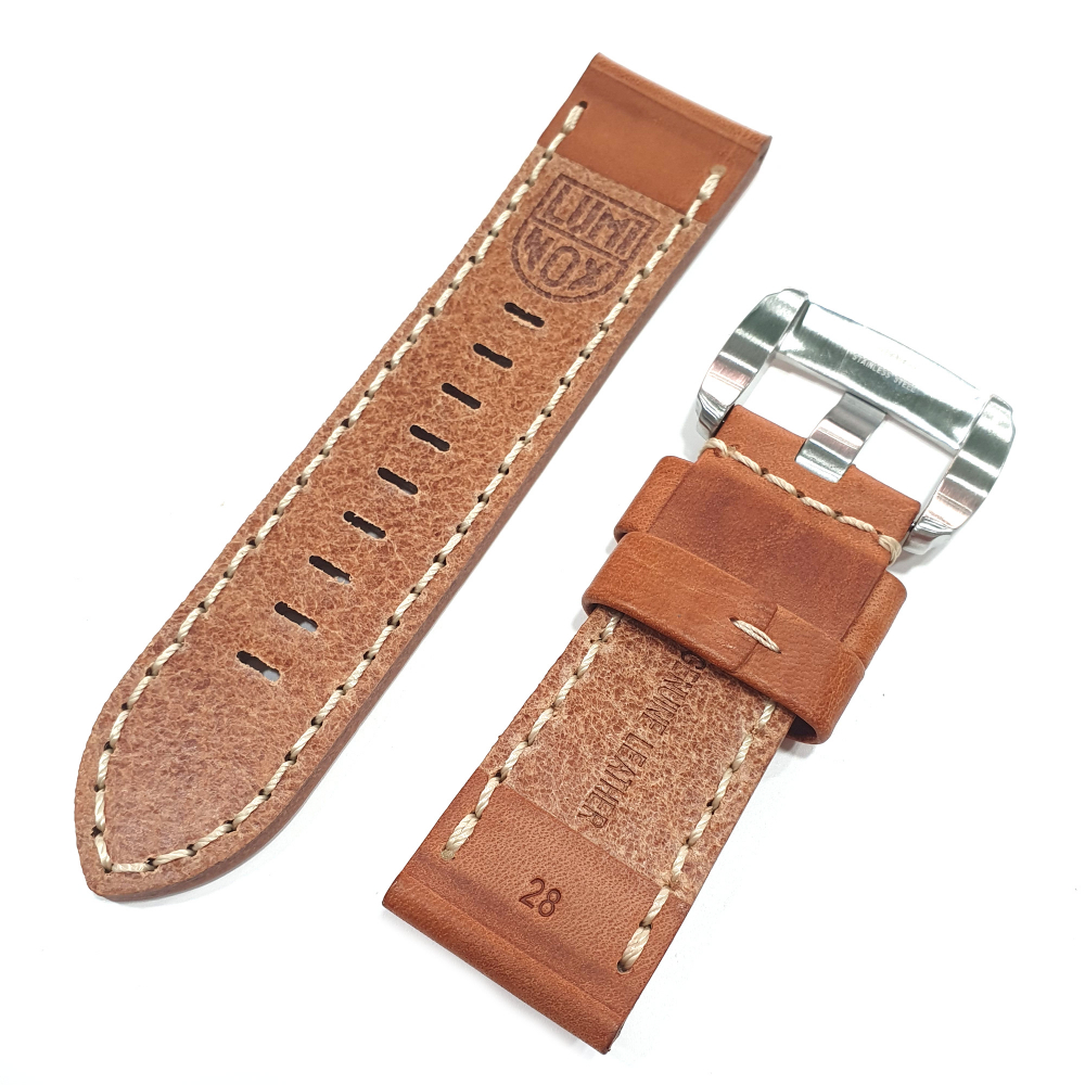 Ersatzband Wechselband Luminox 28mm Leder braun F-38 Lighting 9400