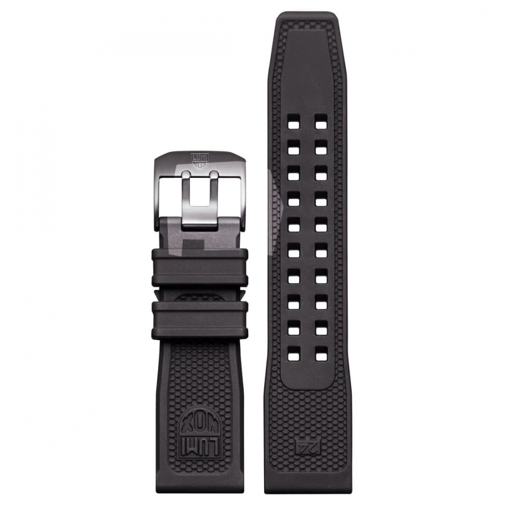 Luminox Ersatzband Wechselband 24mm schwarzes Kautschuk Armband, 3500 Serie