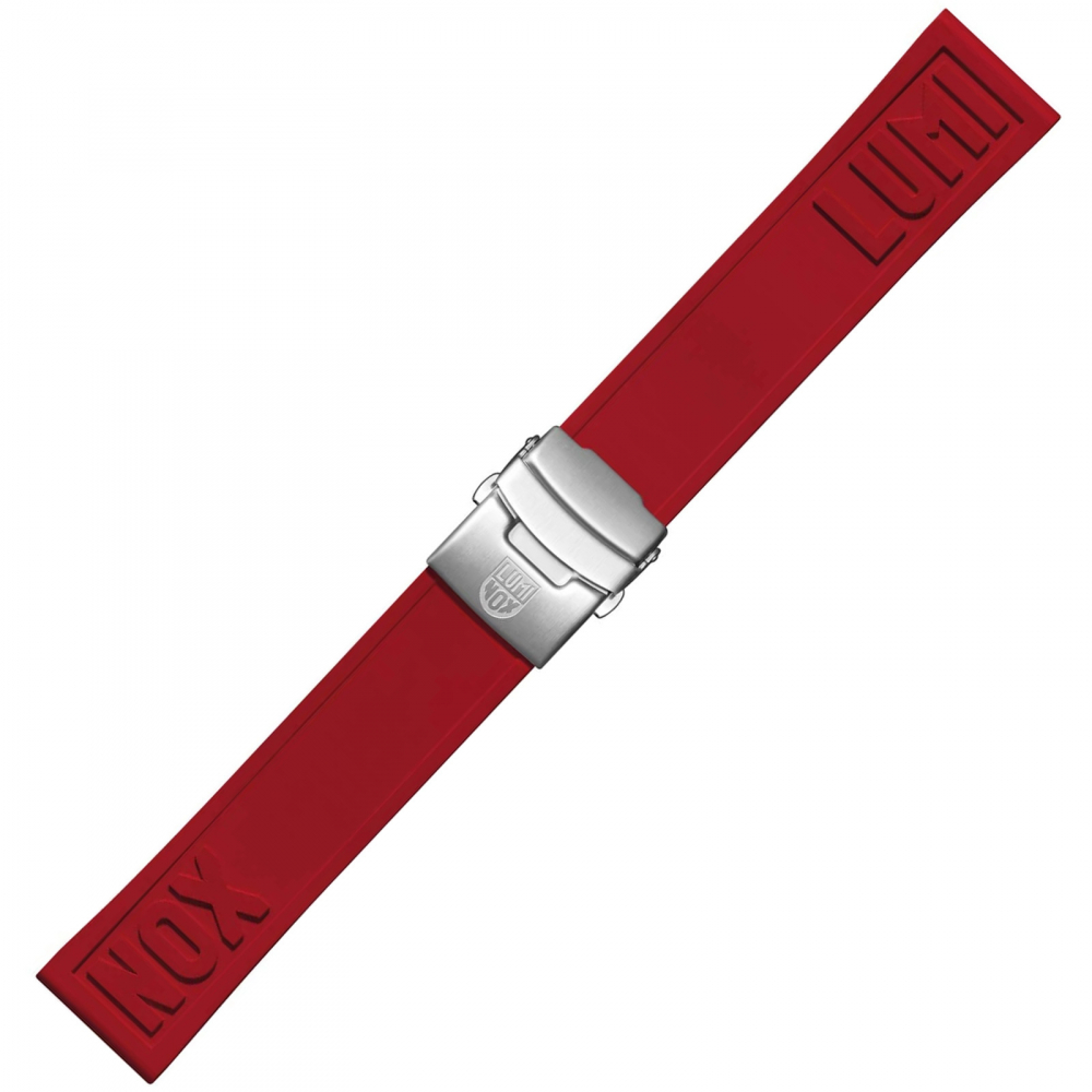Ersatzband Wechselband Luminox 24mm Kautschuk rot XS - XL Länge