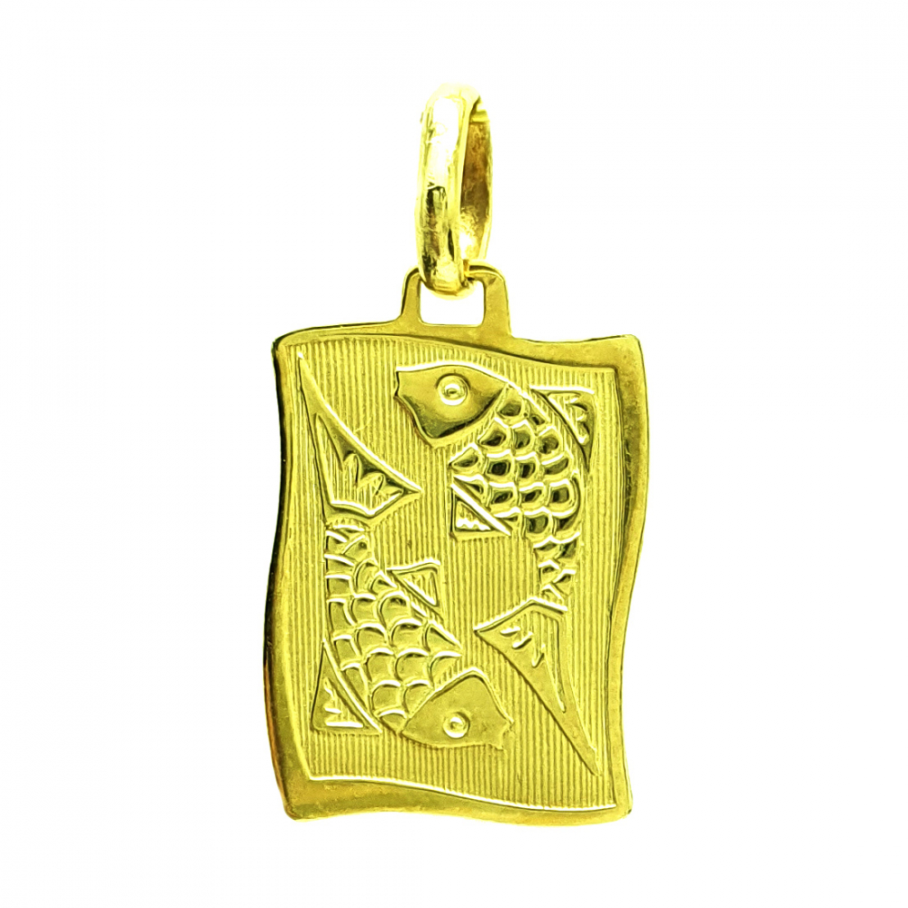 Anhänger 585 Gelbgold Kettenanhänger Sternzeichen Fische