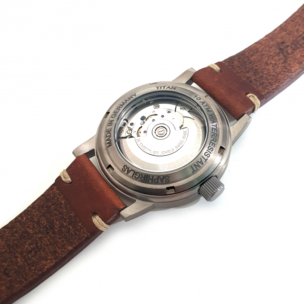 ARISTO Herren Armbanduhr Fliegeruhr 5H100 Automatik Selita-Werk Saphirglas Titan