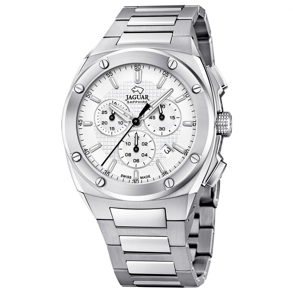 Jaguar Chrono Herren Armbanduhr J805-A Saphirglas Edelstahl, swiss made